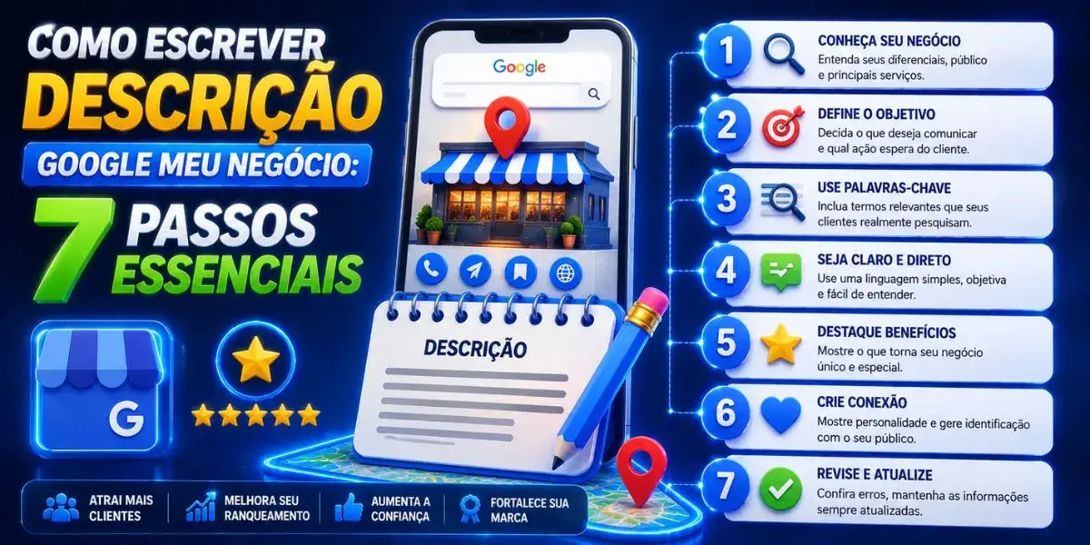 Como escrever descrição Google Meu Negócio: 7 passos essenciais