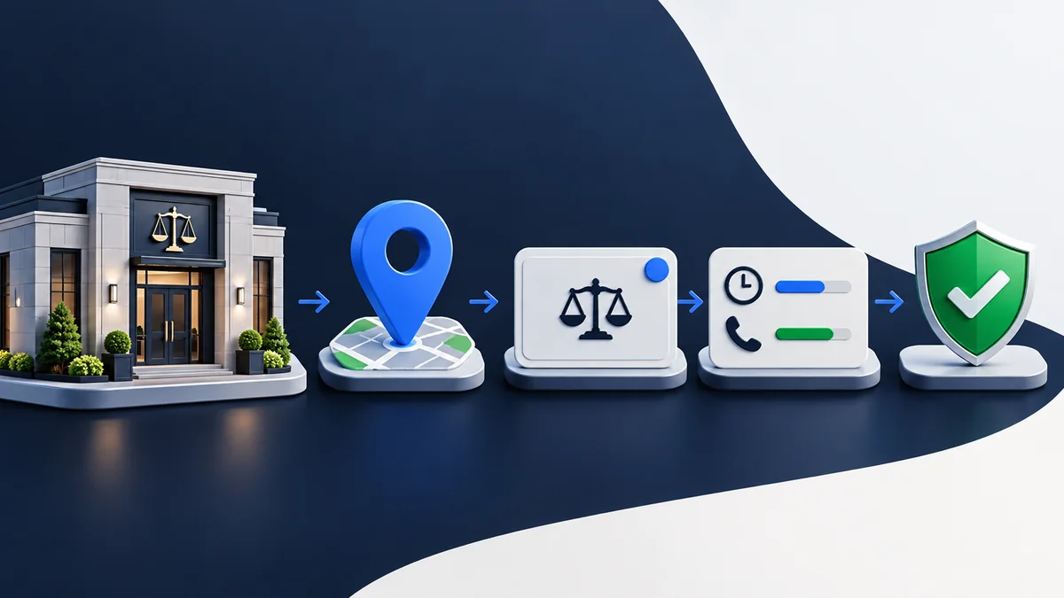 Google Meu Negócio para advogados com endereço, categoria, horário e conformidade organizados
