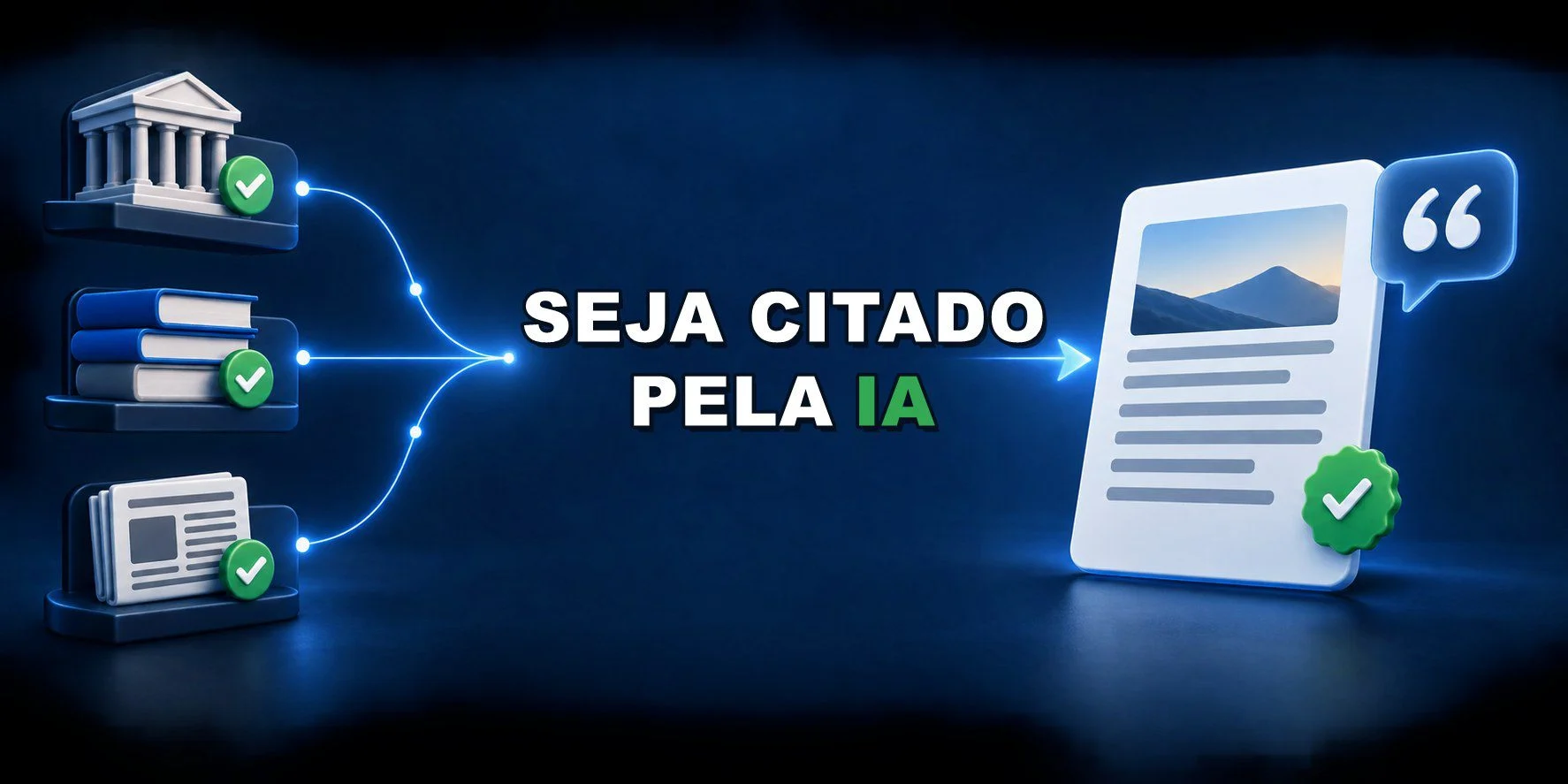 Fontes verificáveis conectadas a uma resposta citada por inteligência artificial