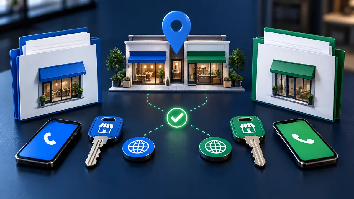 Checklist para duas empresas no mesmo endereço Google Meu Negócio