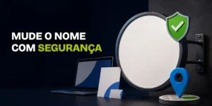 Placa comercial e segurança para mudar o nome da empresa no Google