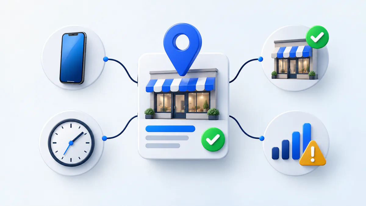 Painel visual de diagnóstico de sincronização entre local e campanha